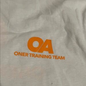 Oner Active White Tee with Orange OA Logo
